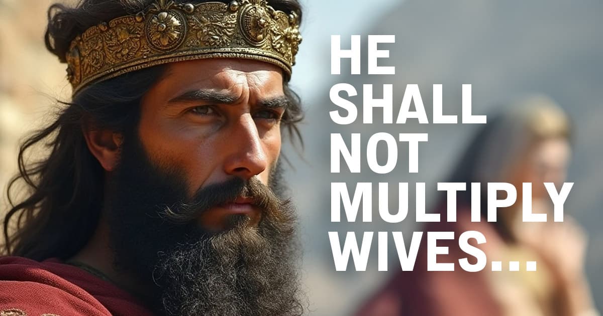 He shall not "multiply wives" in Deut 17:17